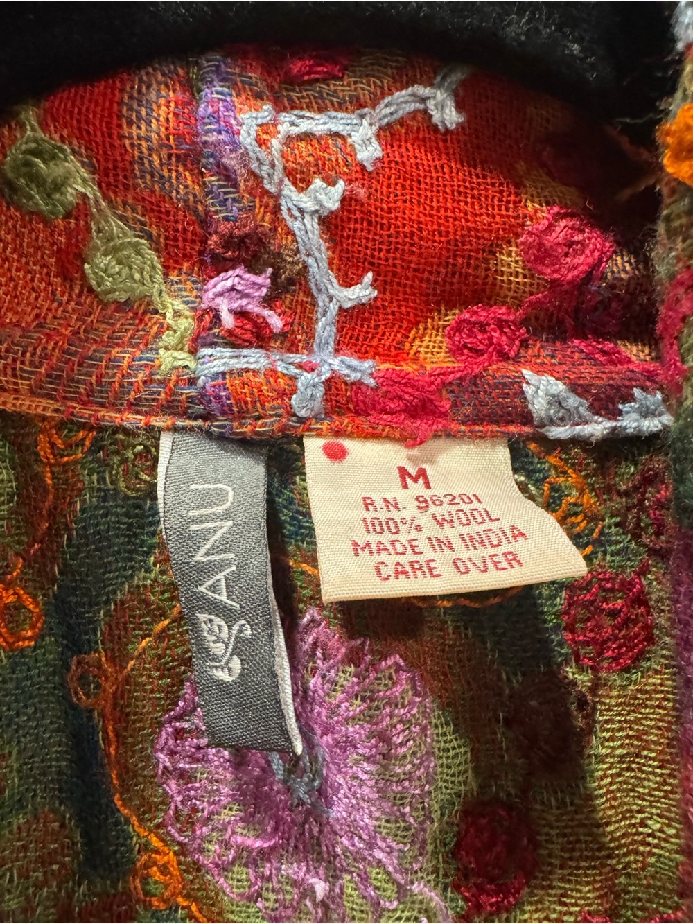 Any Multicolor Embroidered Bohemian Wrap - Picture 3 of 4